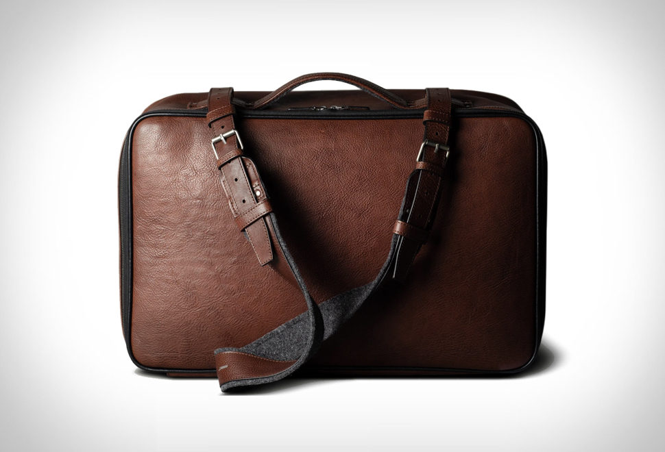 Bolsa Elegante De Couro Com Forro De Lã Incrível E Luxuoso - Hardgraft Carry On Suitcase | Image