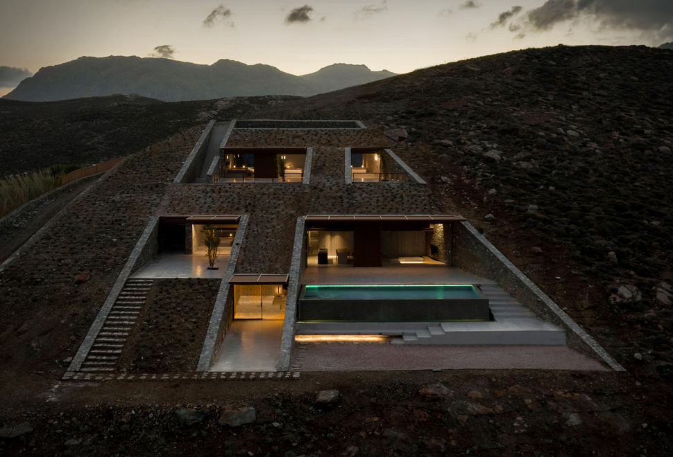 Casa Espetacular Na Encosta Da Grécia - Ncaved House | Image