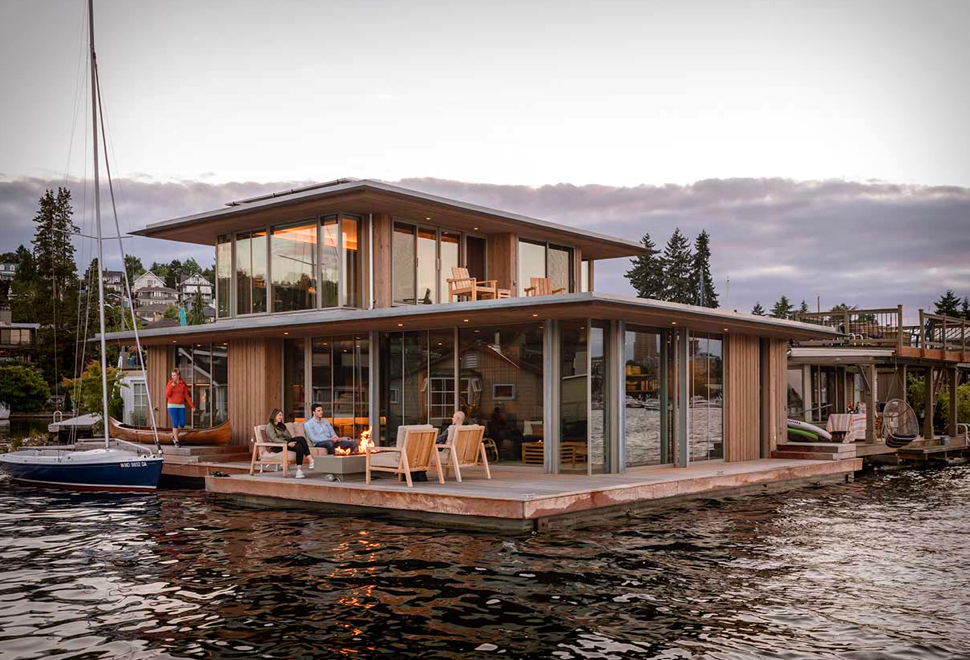 Casa Flutuante Moderna E Contemporânea - Seattle Water Cabin | Image